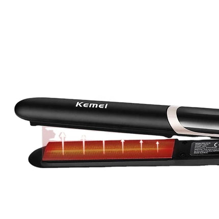 Kemei Electric Hair Straightener KM-2219 Wholesale Good Price Hair Iron With Infrared Ray Hair Straightener And Curler