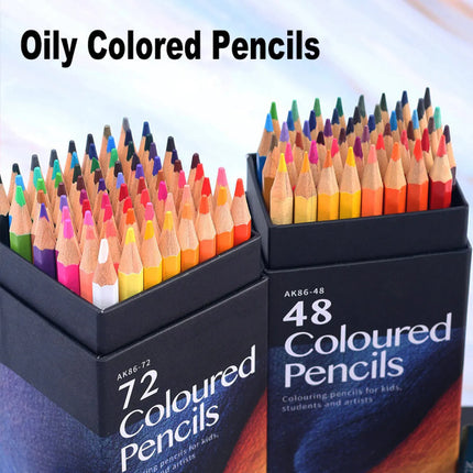 ARJTRACK Colors Pencils Professional Oil Wood Soft Watercolor Pencil For School Draw Sketch Art Supplies 12/24/48/72/120/160