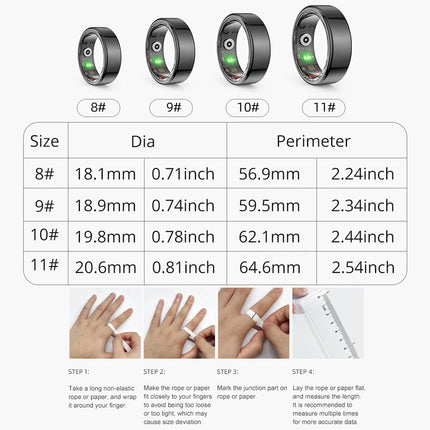 [2024 ] COLMI R02 Smart Ring Military Grade Titanium Steel Shell Health Monitoring IP68 & 5ATM Waterproof Multi-sport Modes