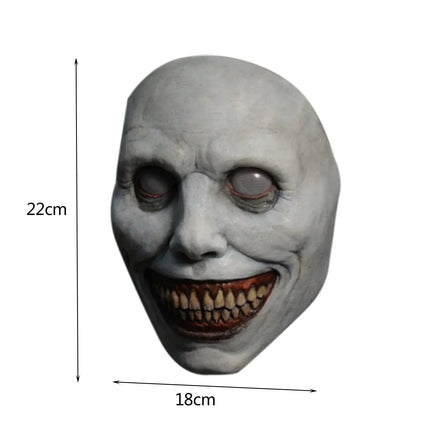 Halloween Mask Scary Smiling Demon White Eye Horrible Devil Coser Creepy Horror Mask Evil Cosplay Scariest Masked Ball Accessori