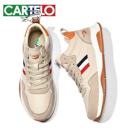 Casual Mens Sneakers Breathable Leather Comfortable New Fashion Sports Skate Shoes Vulcanized New Male Shoes Zapatillas Hombre