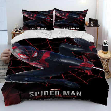 23 Style Spider Man Cartoon Marvel Comforter Bedding Set,Duvet Cover Bed Set Quilt Cover Pillowcase,Queen Bedding Set Adult Kids