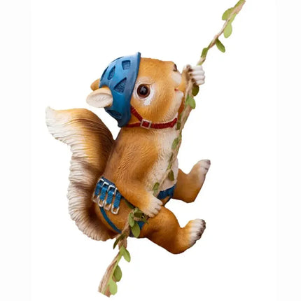 Creative Cartoon Cute Squirrel Climbing Outdoor Garden Courtyard Balcony Kindergarten Pot Plant Pipe Landscape Resin Decorations