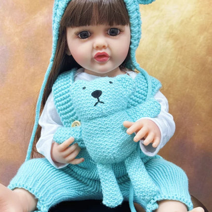 Lifelike Reborn Dolls Realistic Full Silicone Baby Bebe Vinyl 50CM Newborn Girl Doll Princess Toddler Toy Gift