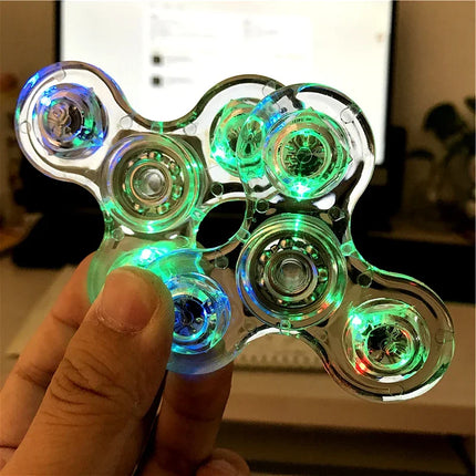 LED Lights Colorful Glowing Fingertip Gyro Toys 5 Styles Spinner Finger Spinner Finger Spinner Kids Fingertip Stress Relief Toys