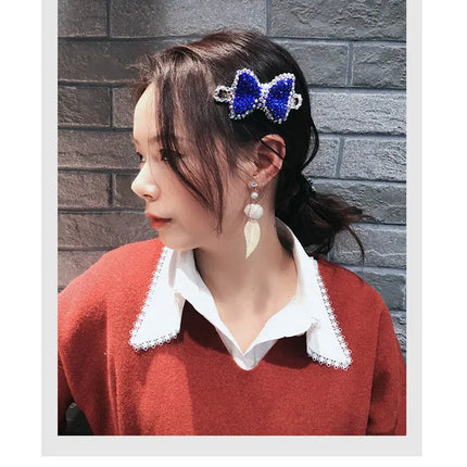 Shiny Rhinestone Star Moon Bear Hairpins Elastic Hair Bands for Shiny Party South Korea 2022 New Design Headdress Barrette Clips