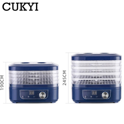 CUKYI Dried Fruit Vegetables Herb Meat Machine Household MINI Food Dehydrator Pet Meat Dehydrated 5 Trays Snacks Air Dryer EU