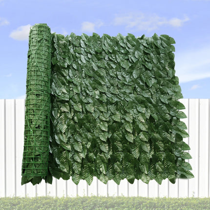 Artificial Leaf Fence Screen Faux Ivy Leaf Hedge Privacy Fence for Outdoor Garden Decor Landscaping Screen Greenery Wall Fence