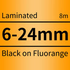 Black on Fluorange / 12mm