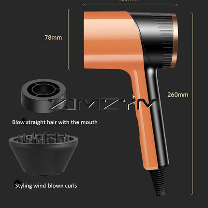 2000W Home Hair Dryer Hair Salon High Power Blue Light Hair Dryer Hot And Cold Air Student Dormitory Hair Dryer