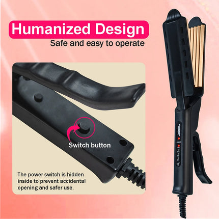 Ceramic Hair Curler Corrugated Curling Iron Electric Hair Crimper Wave Corn Irons Curling Wand Styling Tools Corrugation Curler