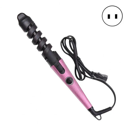 Electric Curling Iron Frizz-Free Portable Hair Curler Automatic Egg Roll Wavy Hair Curling Wand Lady Hair Styling Tool (US Plug)