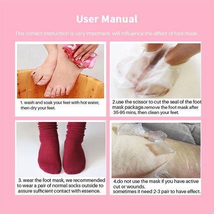 Aloe Peeling Foot Mask for Legs Mask Exfoliating Socks for Pedicure Anti Crack Heel Remove Skin,Healthy Gifts for Men & Women