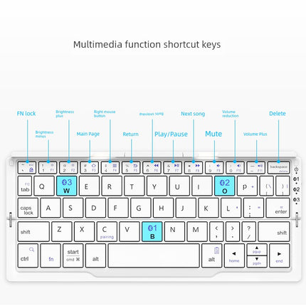 Apple Bow Foldable Android Wireless Bluetooth Keyboard