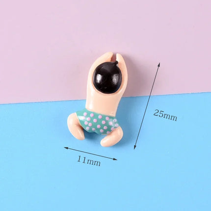 Cute 6pcs/Set Resin Cartoon Swimming Figurine Refrigerator Magnets Home Decor 2023 Cute Resin Accessories Gifts for Girls