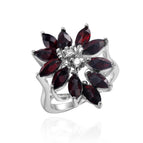 925 Sterling Silver / Black Garnet / CHINA | 7