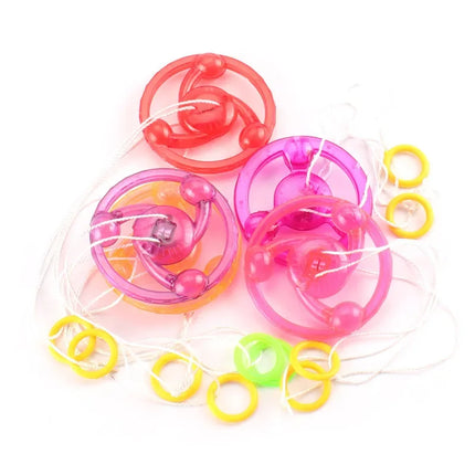 New Luminous Hand Pull Luminous Flashing Rope Flywheel Toy Led Light Toy Novelty Children Flywheel Flash Gyro Gift Toys