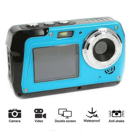 4K Underwater Digital Cameras Video Recorder 56mp Anti Shake Selfie IPS Dual Screens 10FT Waterproof For Snorkeling Swimming