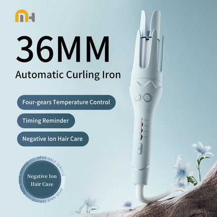 Automatic Curler 36mm Auto Rotating Hair Curler Negative Ion Hair Curling Iron Roller Electric Curly Waver Iron Styling Tool