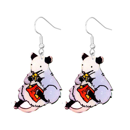 Adorable Animal Drop Earrings - Stainless Steel Acrylic Jewelry Women's Fashion Accessories