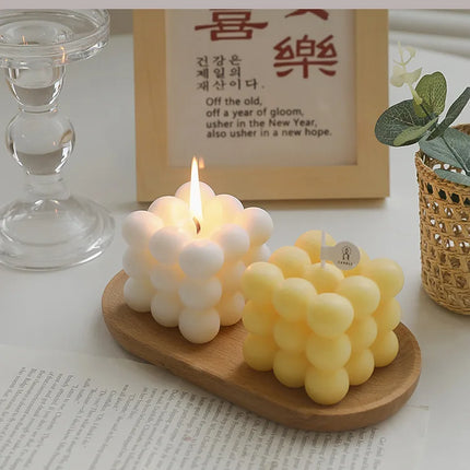 Ins Style Bubble Cube Candle Handmade Scented Candle Aromatherapy Soy Wax Candle Wedding Birthday Candles Party Home Decoration