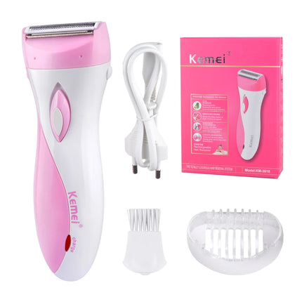 Kemei Rechargeable Lady Shaver Electric Hair Remover Epilator Shaving Wool Scraping for Whole Body Use Female Care