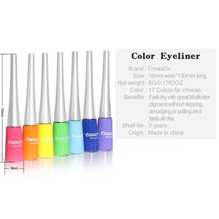 Liquid Blue Eyeliner Pencil Ultra-thin Long Lasting Quick Dry Smooth Rainbow Colorful Eye Liner Waterproof No Blooming Cosmetics