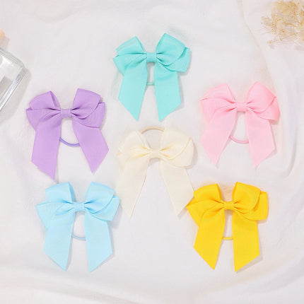 2/1Pcs Sweet Hair Ribbon Hair Band for Girls Toddler Cheer Bow Head Rope Kids Headwear Double Ponytail Support Hair Accessories