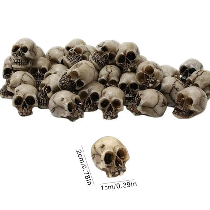 20 Pieces Mini Skulls Decor Skeleton Heads Realistic Skeleton Skulls Crafts Decoration For Flower Pot Home Halloween Decoration