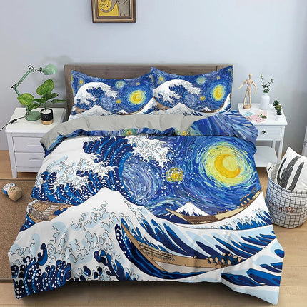 Toy Print Bedding Set Dot Building Blocks Comforter Cover Kids Boy Bed Cover Colorful Bricks Game Bedlinen Duvet Cover Set