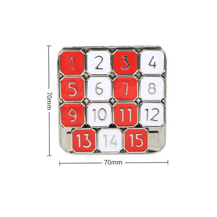 Fifteen Number Puzzle Slide Game Metal Brain Teaser Toys Adults Children Huarong Road IQ Test Educación Montessori