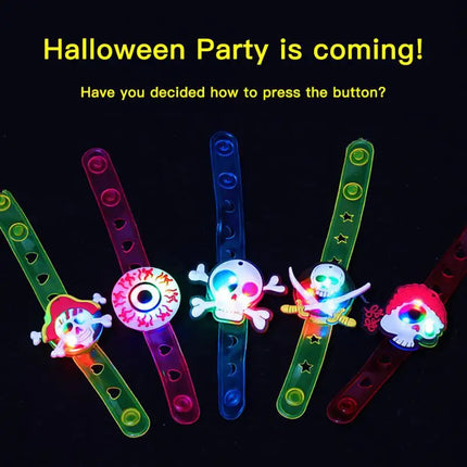 120PCS Halloween Glow Watch Horror Flash Prop Children's Watch Halloween Party Decorations Christmas decorations