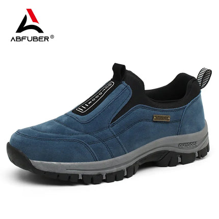 Outdoor Shoe Men Sneakers Sping Slip On Casual Men Shoes Breathable Suede Leather Shoe Anti-skid Walking Shoe Hot Sale Footwear