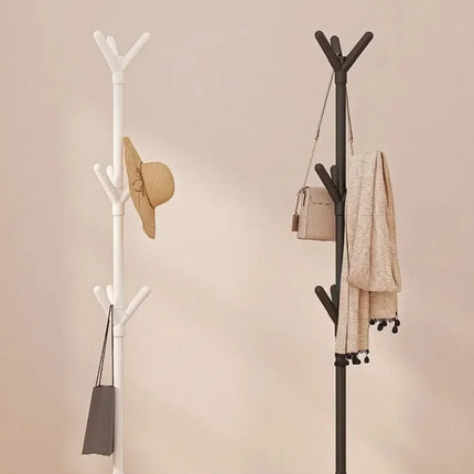 Clothes and Hats Rack Floor To Floor Bedroom Coat Hook Bedroom Vertical Tree Branch Shape Holder Hat Scarf Handbag Storage Hange