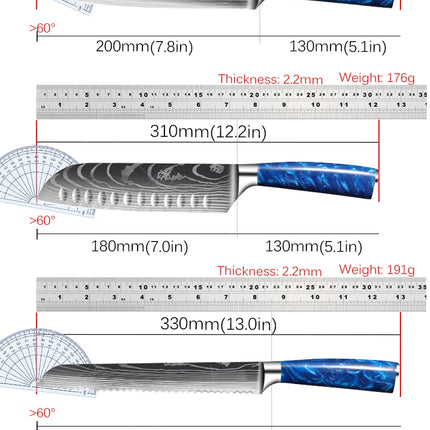 Japanese Kitchen Knives Professional Chef Knife Santoku Cleaver Slicing Utility Bread Meat Fruit Knives Cooking Knife