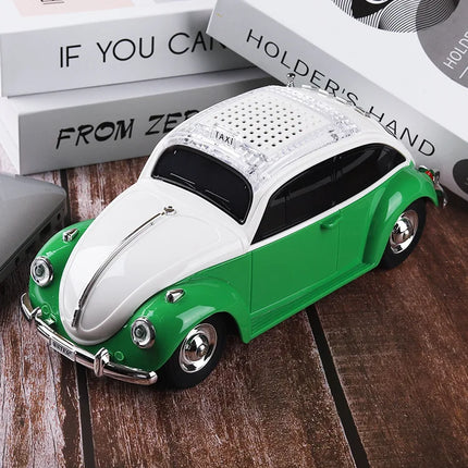 Mini Speaker in Car Shape Retro Wireless Bluetooth Boombox Support TF USB FM Radio AUX Handsfree Classic Taxi Model Sound Box