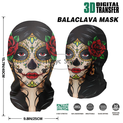 Full Face Mask Halloween Costume Party Prop Horror Skull Baloklava Hat Hood Simulation Mask Cosplay Prop 3D Funny Celebrity Face