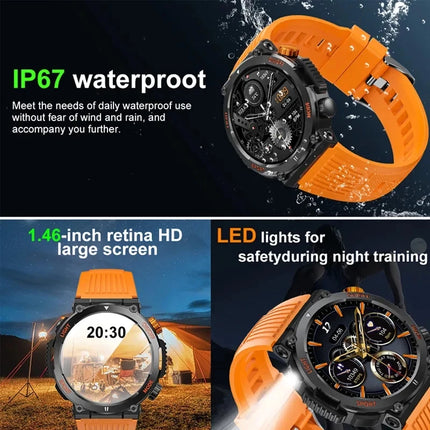 2023 New Compass Watch For Men Smart Watch Sports Fitness Watches IP67 Waterproof Smartwatch Men Bluetooth Call Health Monitor