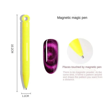 Nail Cat Eye Magnet Thickened 2023 New Multifunctional Strong Magnetic Double Head Fancy 3D Cat Eye Effect Magnet