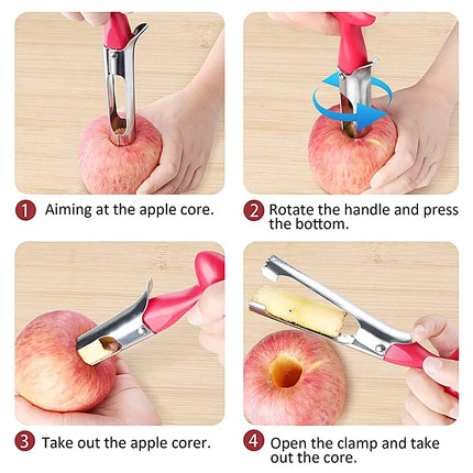 1Pc Premium Apple Corer Stainless Steel Apple Pears Core Remover Tool Fruit Cutter Seeder Slicer Knife Kitchen Vegetable Tools