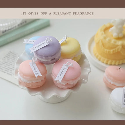 Macaroon Aromatherapy Candle Photo Prop Diy Birthday Gift Fragrance Candle Perfume Scent Creative Gift