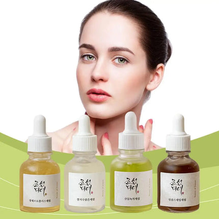 30ml Korean Green Tea Ginseng Rice Essence Hydrating Niacinamide Arbutin Moisturizing Liquid Ampere Serum Skin Care