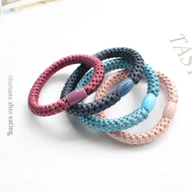 5pc Korean Beauty Good Elasticity Hair Ties Rings Rope Scrunchies for Women Girls Child Daily Holiday Gift Hair Accessories