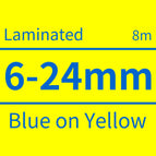 Blue on Yellow / 12mm