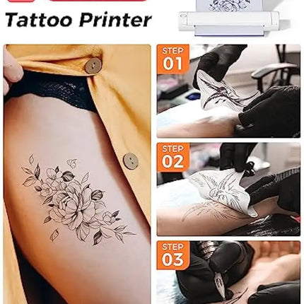 Phomemo M08F Wireless Tattoo Transfer Stencil Printer Tattoo Transfer Thermal Copier Machine Compatible with Smartphone & PC