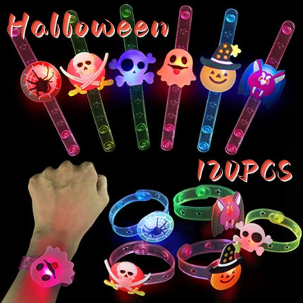 120PCS Halloween Glow Watch Horror Flash Prop Children's Watch Halloween Party Decorations Christmas decorations