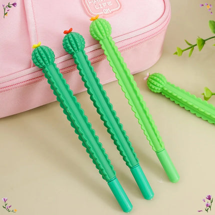 24 Pcs Creative Kawaii Cactus Gel Pens Set for School Office Stationery Supplies Kid Prizes Gifts Back To School