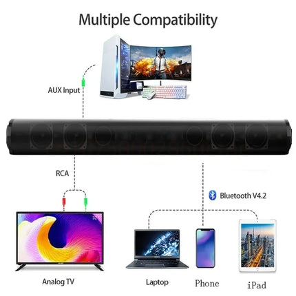 Super Powerful Wireless Bluetooth Sound Bar Portable Speaker Surround Stereo Home TV Sound Box Subwoofer FM Radio Home Theater