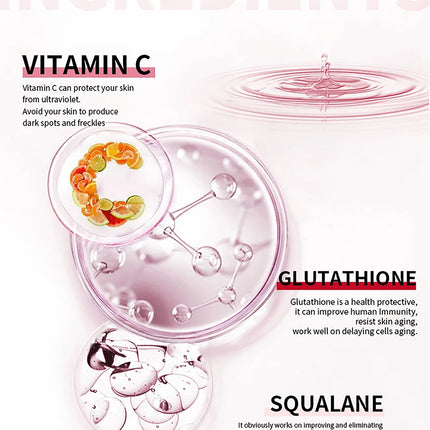 AILKE Brightening Skin Care Set, With Vitamin C, Glutathione, Deep Moisturizing, Smooth Soft Skin, Improve Skin Radiance