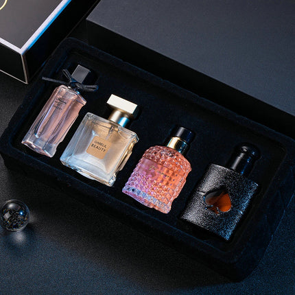 Gift Box Four Piece Set Women Perfume Spray 105ml Floral Scent  Lasting Fragrance Pheromone Eau De Parfum Men Cologne Balminess